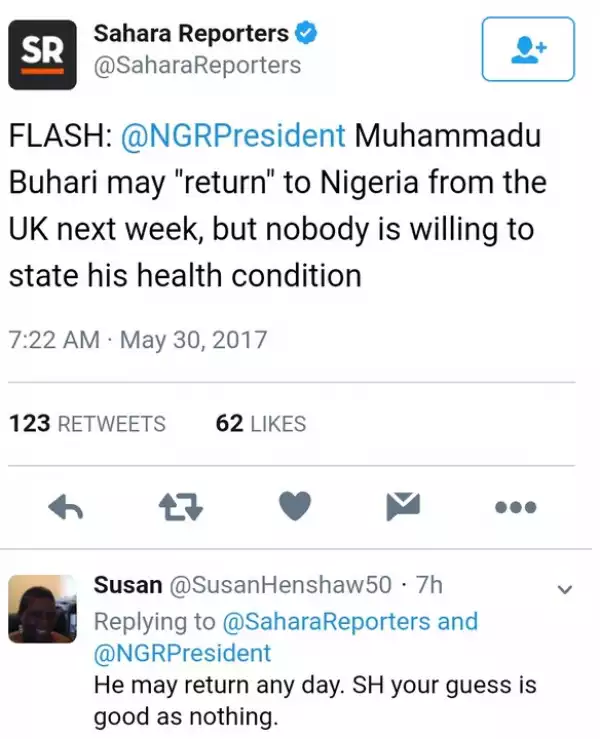 President Buhari May Return Next Week;  Sahara Reporters